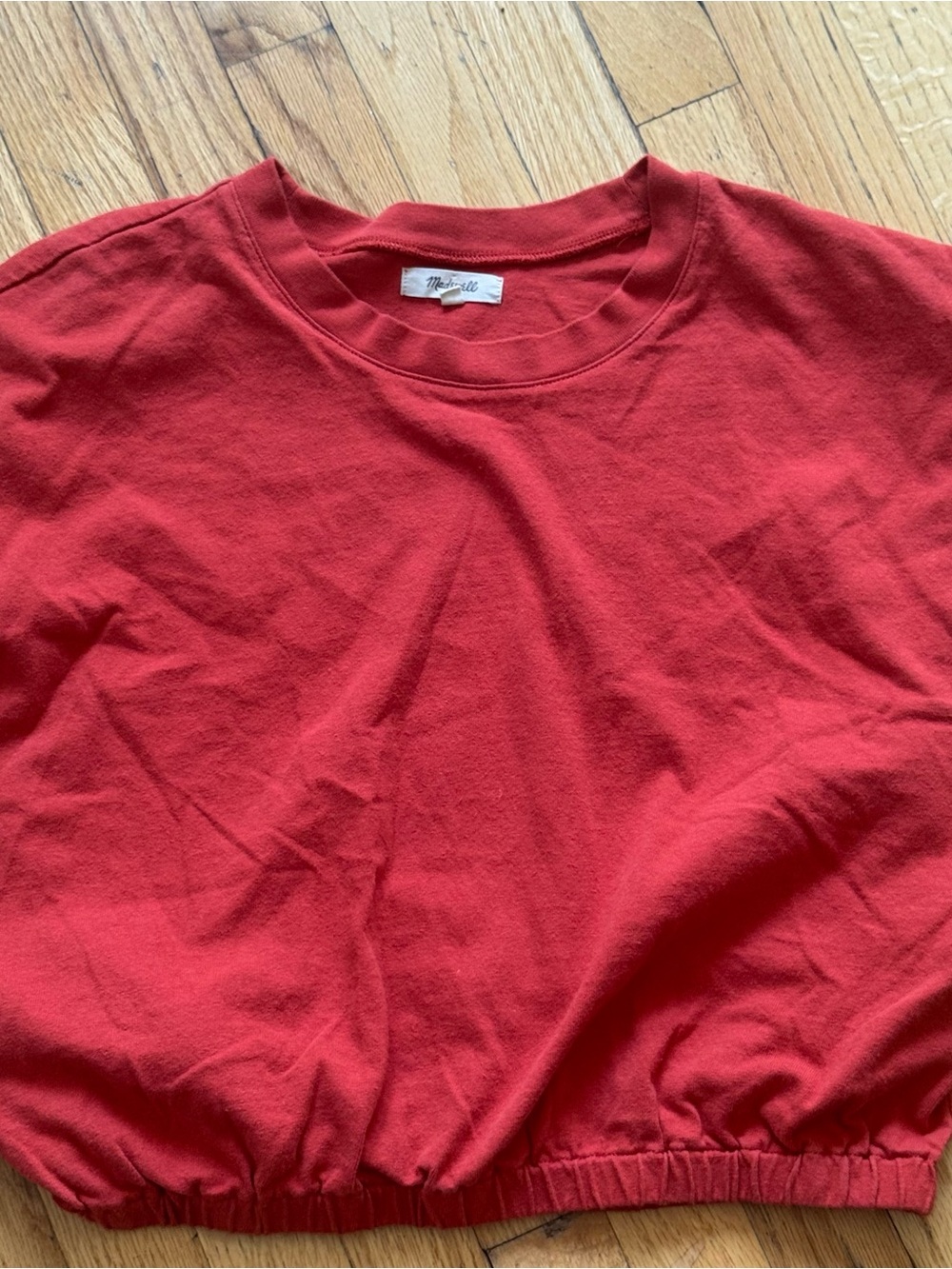 Madewell Red Short-Sleeve Crewneck Tee